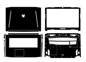 Carbon Laptop Sticker Skin Decals Guard for Acer G3-573 Predator HELIOS 300 15.6 - Picture 1 of 38
