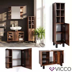 3 pces, armoire de toilette, meuble sous-vasque, placard, Vicco Fynn - Bild 1 von 7