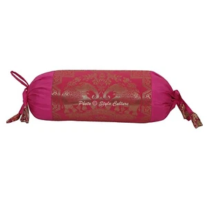 Decorative Home Decor 18 x 8 in Bolster Cover Brocade Jacquard Sofa Pillow Case - Picture 1 of 5