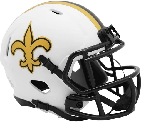 Riddell New Orleans Saints LUNAR Alternate Revolution Speed Mini Football Helmet Cover