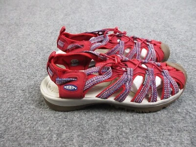 Sandálias femininas Keen Whisper tamanho 10.5 vermelhas biqueira fechada para caminhada - Imagem 1 de 4