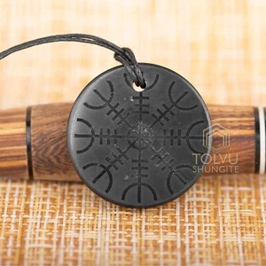 Authentic Shungite pendant Defender made of real Russian shungite stone, Tolvu - Picture 1 of 8