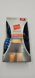 4pair Hanes Mens Premium Stretch Small Regular Length Tagless Boxer Briefs - Picture 1 of 4