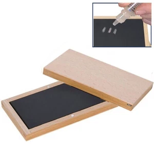 Natural Testing Stone Jewelry Purity Precious Gold Silver 6" x 3""Wood Case - Picture 1 of 12