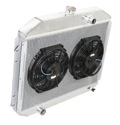 Radiador de carreras de aluminio de 3 filas + ventiladores de 10" para camioneta Ford F-100 F-250 F-350 61-64 Foto 1 de 4