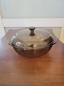 Pyrex Brown 2qt Casserole Dish With F-4 Lid 022 F-27 Corning NY USA - Picture 1 of 15