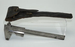 Helios German Made 6" Vernier Caliper with Leather Sheath or Case - Vintage - Picture 1 of 9