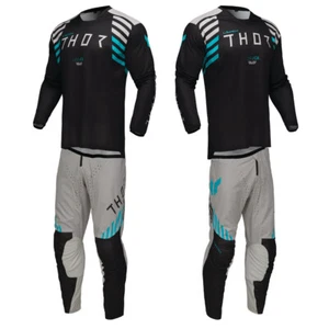 Thor 2025 LAUNCHMODE Zone Motocross Offroad Jersey Pant Combo Sand - Picture 1 of 14