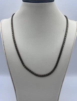 Collar de cadena gruesa enchapado en bronce con cierre de langosta Foto 1 de 4