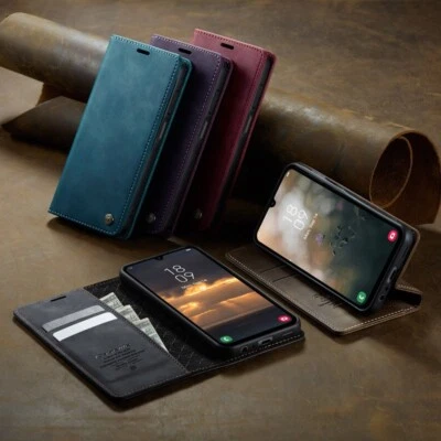 Genuine Leather Wallet Case Card Flip Cover for Samsung Galaxy A16/A26/A36/A56 - Image 1 of 4