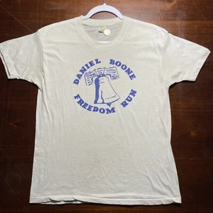 Vintage 70s T Shirt Large Liberty Bell Daniel Boone Philadelphia Soft Thin - Picture 1 of 8