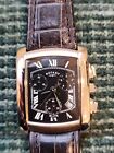 Rotary Gents Black Dial Black Leather Band New