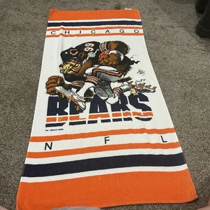 Vintage Chicago 80s Bears 1988 Jack Davis Beach Towel 32x57 VTG - Picture 1 of 8