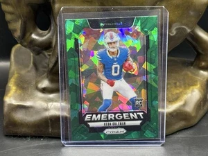 2024 Panini Prizm #16 Keon Coleman Emergent Green Ice Prizm Buffalo Bills - Bild 1 von 2