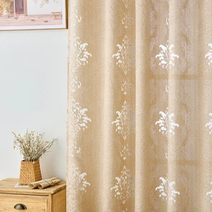 1 Stück Europäische Jacquard Vorhänge für Wohnzimmer Elegant Aushöhlen Tüll Retro - Bild 1 von 20
