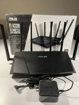 ASUS RT-AC3200 3200 Mbps 4 Port Tri-Band Wireless Router (RT-AC3200) - Image 1 of 4