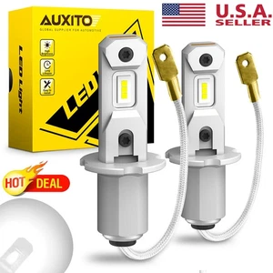 H3 Fog Light Bulbs 6500K White LED Conversion kit Xenon 1:1 Mini Size Plug Play - Picture 1 of 8