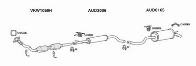 EuroFlo Exhaust System for Audi A3 AUM / ARZ T 1.8 1999-2003 Euro 3 - Image 1 of 4