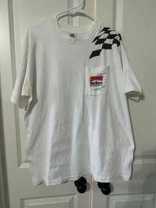 Camiseta Marlboro Vintage Años 90 XL Para Hombres Fórmula 1 F1 Camiseta Bolsillo Puntada Única EE. UU. - Imagen 1 de 5