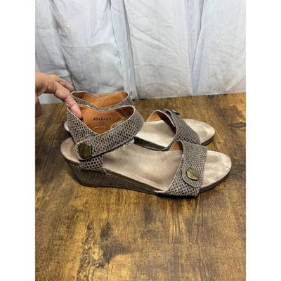 Taos Sandals Carousel Wedge Ankle Strap Snake Print Leather Women’s 41 US 10 - Image 1 of 4