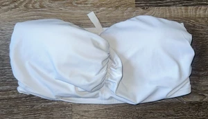 Top de natación Victoria’s Secret Bandeau con aros acolchado sin tirantes blanco 34DD - Imagen 1 de 8