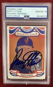 Rusty Staub Signed 1983 Donruss #6 Baseball Card Mets  Autograph PSA/DNA Gem 10 - Picture 1 of 3