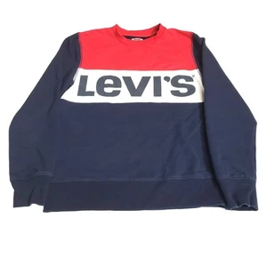 Levis Sweatshirt Teens 12/13 Yrs Colorblock Pullover Red White & Blue Top Casual - Picture 1 of 3