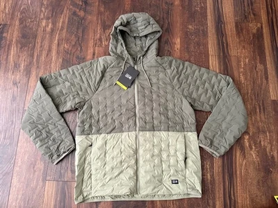 NUEVO Mountain Hardwear Hombres Estiramiento Ligero Cremallera Completa Sudadera con Capucha Verde Talla XL Foto 1 de 2