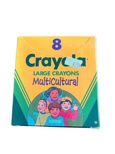 Vtg 1992 Crayola Large Crayons Multicultural 8 Ct Binney & Smith NOS New 90s LE - Picture 1 of 5