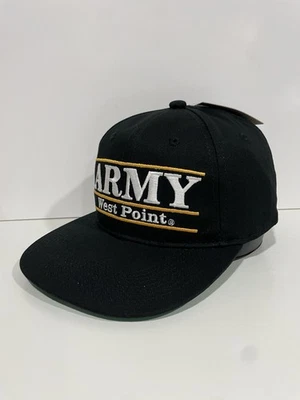 US MILITARY ACADEMY Ejército El Juego Retro Bar Snapback Gorra Gorra Nueva con Etiquetas Nuevo Negro OS Foto 1 de 4