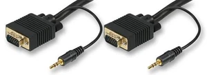 PRO SIGNAL - Kabel Male ke Male VGA & 3.5mm Stereo Jack Hitam 2m - Picture 1 of 1