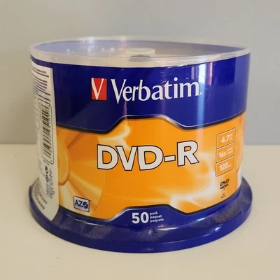 Verbatim DVD-R Discs 4.7GB, 16x, 50 Pack BRAND NEW SEALED - Image 1 of 4