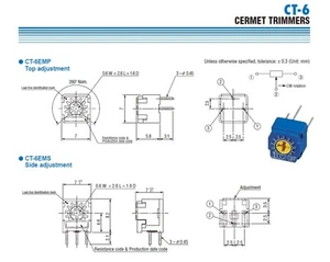Trimmer Trimmpotentiometer Poti 1kohm ... copal 102 - Picture 1 of 2
