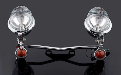 Driving Passing Turn Signal Spot Light Bar For Honda Yamaha Suzuki Kawasaki UK - Image 1 of 4