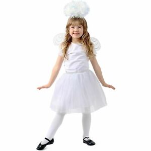 Princess Paradise White Tinsel Angel Tutu Skirt Set Girls Child Costume XS-SM
