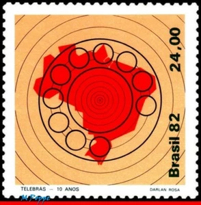1825 BRAZIL 1982 TELEBRAS, 10th ANNIV., TELEPHONES, MI# 1932 RHM C-1289, MNH - Picture 1 of 2