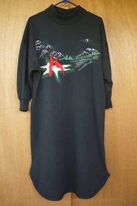 Vintage Kittens Womens XXL Embroidered Longline Sweater (Snow, Mountains, Birds) - Bild 1 von 11