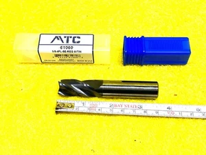 MTC 5/8" 4 FLUTE SINGLE END CARBIDE END MILL 30Deg Helix, ALTiN Coated 1.250" - Picture 1 of 5