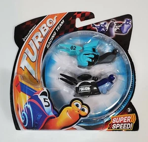 TURBO RACING TEAM WHIPLASH vs POLICE CAR SHELL RACERS DREAMWORKS MOSC 2013 RARE - Picture 1 of 4