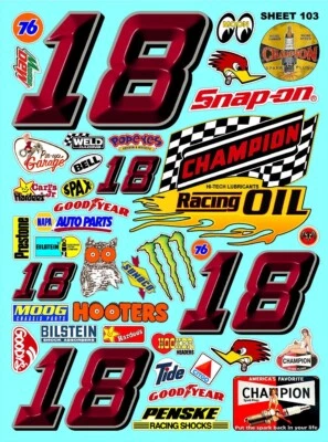 WHITE VINYL RACING Sticker SHEET 103 Beveled Numbers-R/C MODEL Die-cut-1/12-1/10 - Image 1 of 4