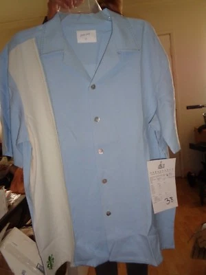 New DaVINCI Light Blue Cream +Pic Stitching! Loop Collar! Green Logo PROTOTYPE M - Image 1 of 2