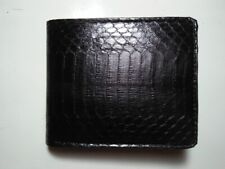 Handmade Genuine SNAKESKIN BIFOLD WALLET Mens Snake Leather Black Slim Wallet 