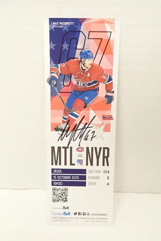 2015 Max Pacioretti SIGNED  Montreal Canadiens Season Ticket GIO-42 Cover