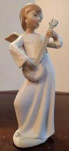 NEW Vintage 1987 Lladro NAO SPAIN Angel With Banjo/Guitar DOUBLE STAMP RARE - Picture 1 of 12