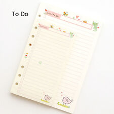 A5/A6 To Do Colourful Planner Diary Insert Refill Note Paper Organiser 45 Sheets