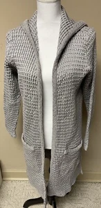 Women’s Mododoc Gray Waffle Duster Sweater Size M - Picture 1 of 11