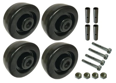 HYWELD 4 Heavy Duty Caster Wheels Set 4" 5" 6" 8" Phenolic Wheel With Bearing & Kit