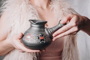 Ceramic Coffee Maker, Turkish Coffee Maker, Ceramic Pot For Make Coffee, Mom Gif - Picture 1 of 10