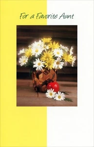 Cheerful HAPPY BIRTHDAY Card FOR A FAVORITE AUNT by Popular Greetings + Envelope - Picture 1 of 5