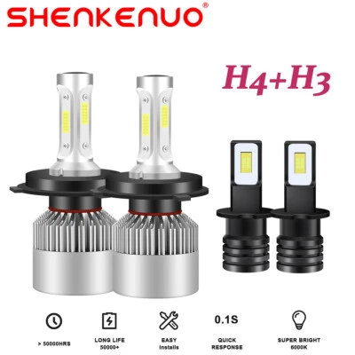 Para Nissan Máxima 2000-2001 6000K Bombillas LED haz alto/bajo + Kit de luces antiniebla Foto 1 de 4